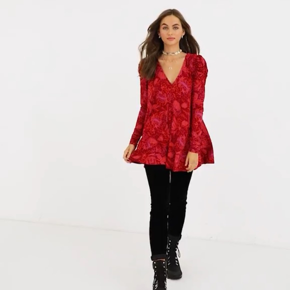 Free People hello lover puff sleeve tunic - Picture 12 of 13